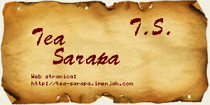 Tea Sarapa vizit kartica